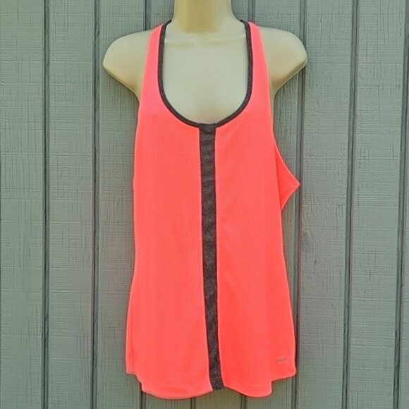 Avia Ladies Large Bright with Gray Strappy Back Athletic Tank Top Used - Picture 8 of 14